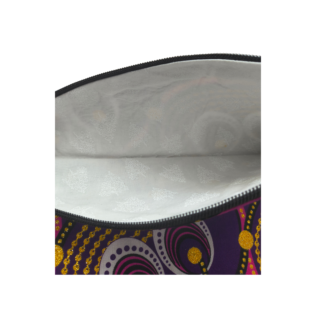 Mini Ankara Fabric Asymmetric Fold-Over Clutch