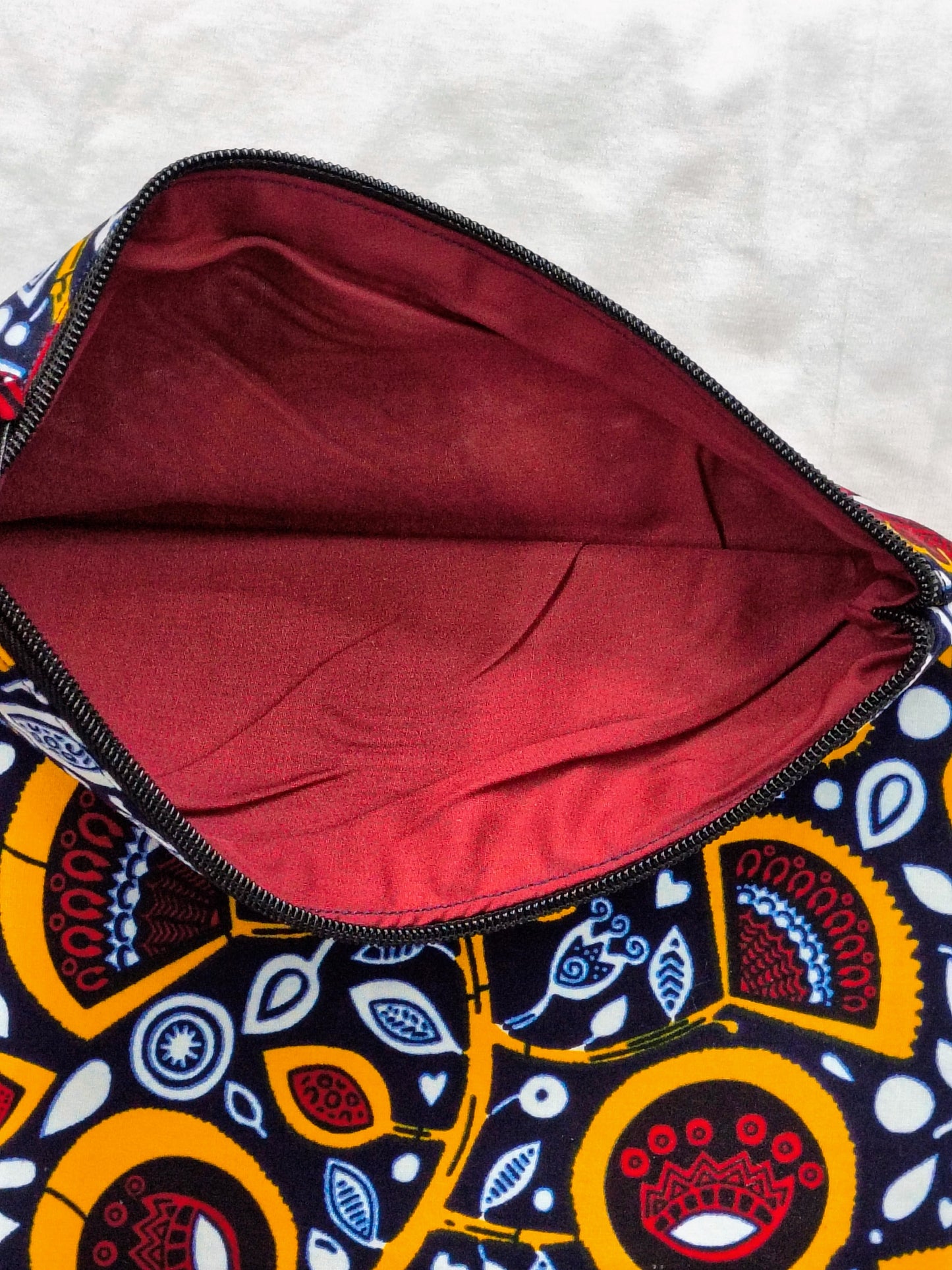 Mini Ankara Fabric Asymmetric Fold-Over Clutch